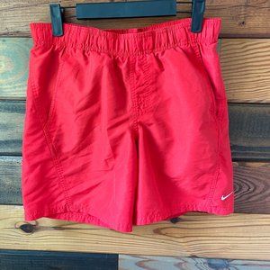 NIKE Men's Swim Trunks Red Size Medium